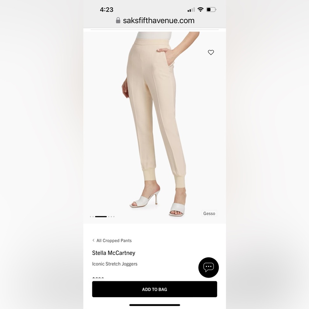 Stella McCartney Julia joggers/trousers size 40